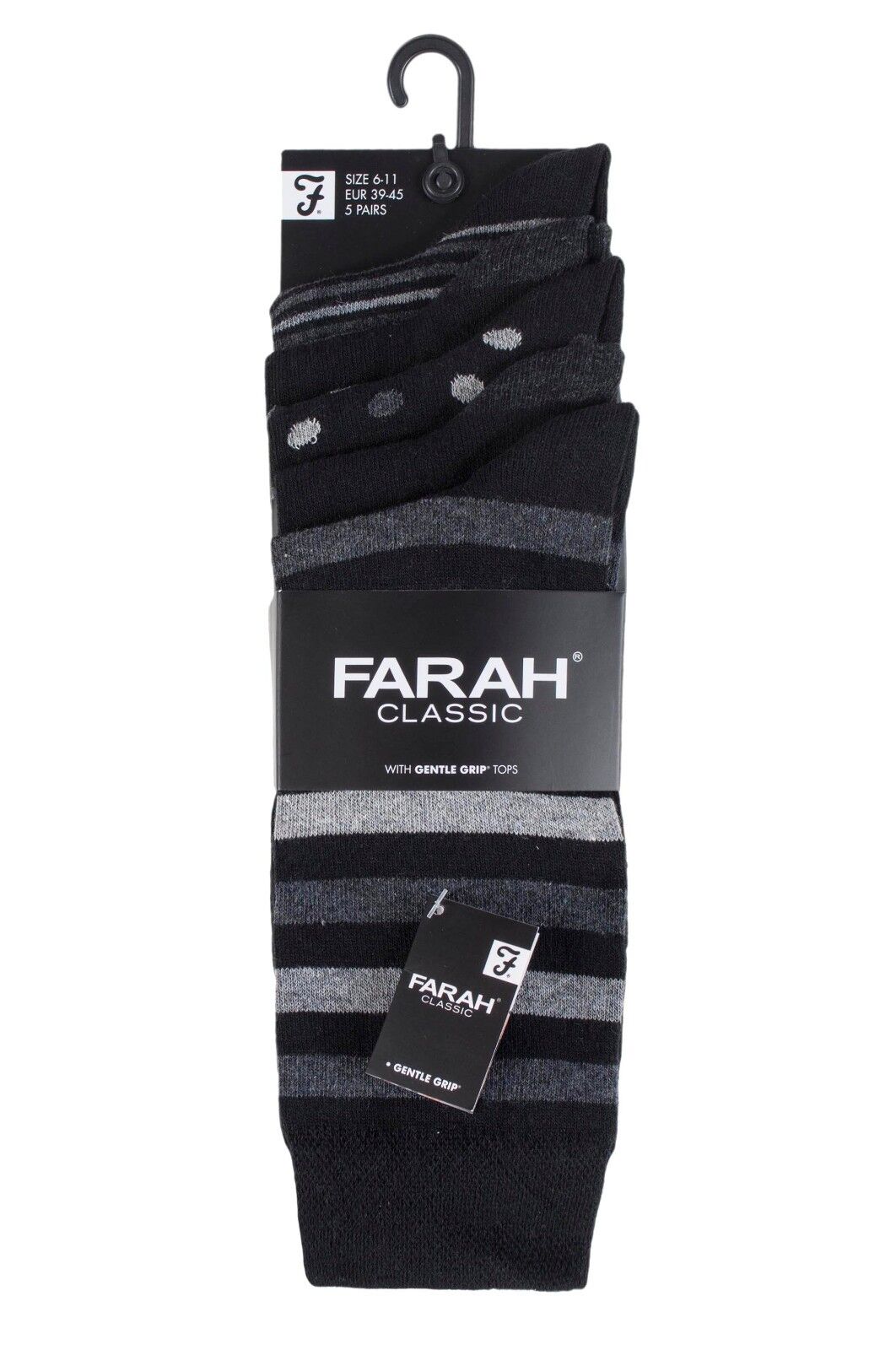 Farah - Confezione da 5 Calzini Abito Casual da Uomo Sottili Top Morbidi Cotone Colorato - Foto 9 di 56