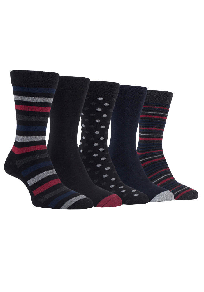 Farah - Confezione da 5 Calzini Abito Casual da Uomo Sottili Top Morbidi Cotone Colorato - Foto 10 di 56