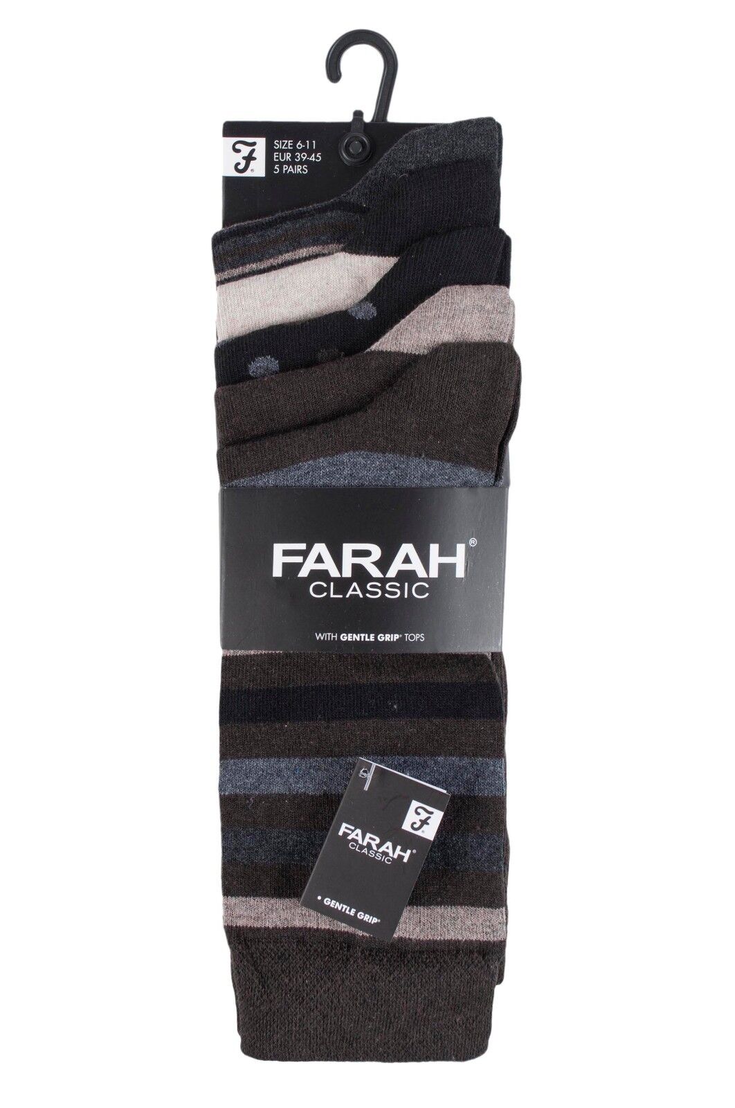Farah - Confezione da 5 Calzini Abito Casual da Uomo Sottili Top Morbidi Cotone Colorato - Foto 13 di 56