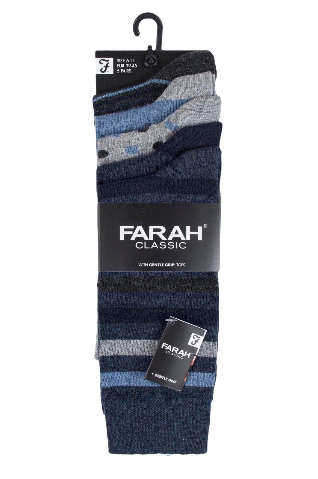 Farah - Confezione da 5 Calzini Abito Casual da Uomo Sottili Top Morbidi Cotone Colorato - Foto 15 di 56