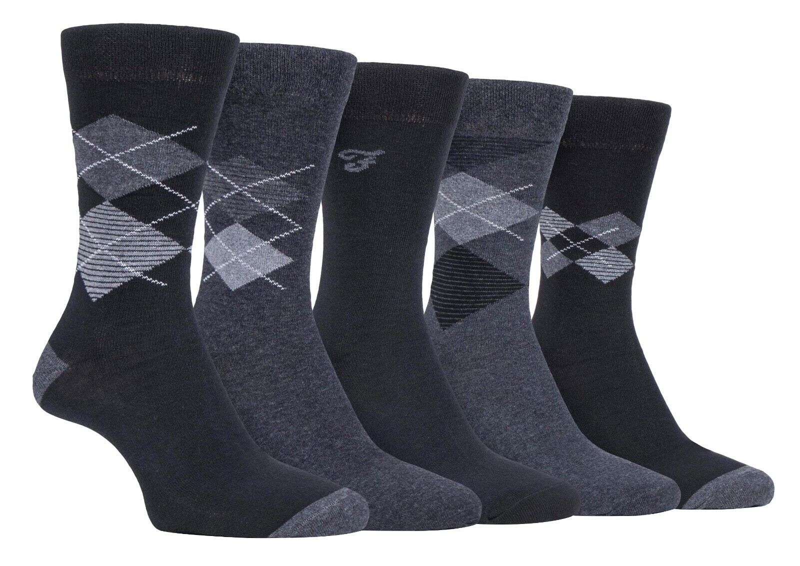 Farah - Confezione da 5 Calzini Abito Casual da Uomo Sottili Top Morbidi Cotone Colorato - Foto 29 di 56