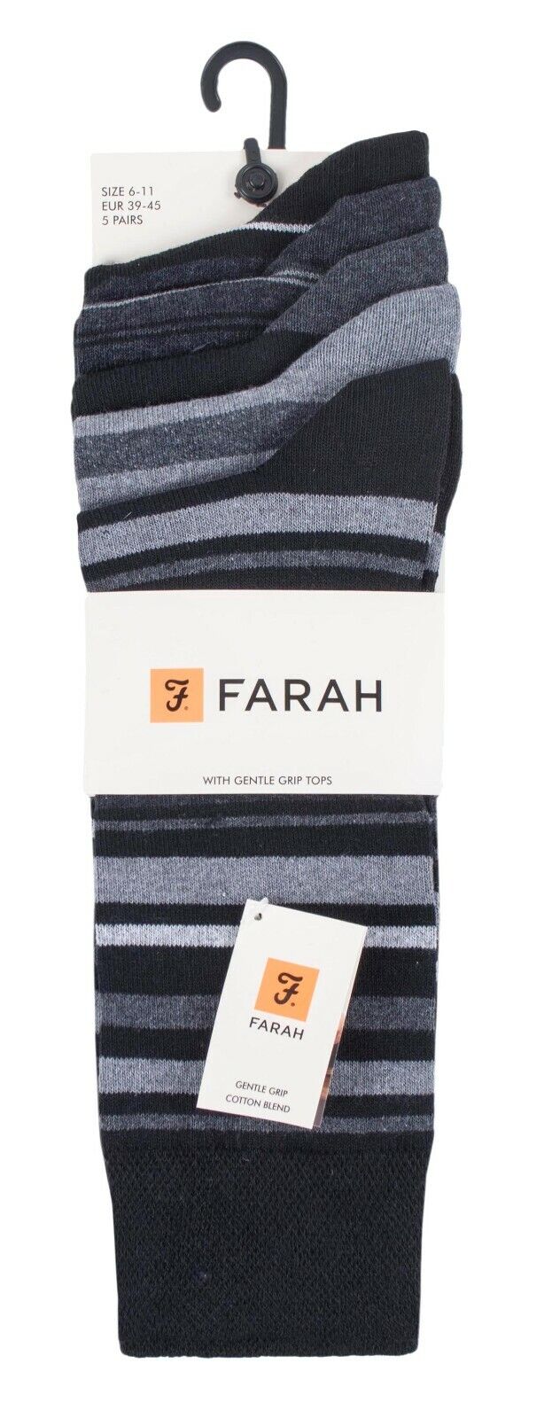 Farah - Confezione da 5 Calzini Abito Casual da Uomo Sottili Top Morbidi Cotone Colorato - Foto 40 di 56