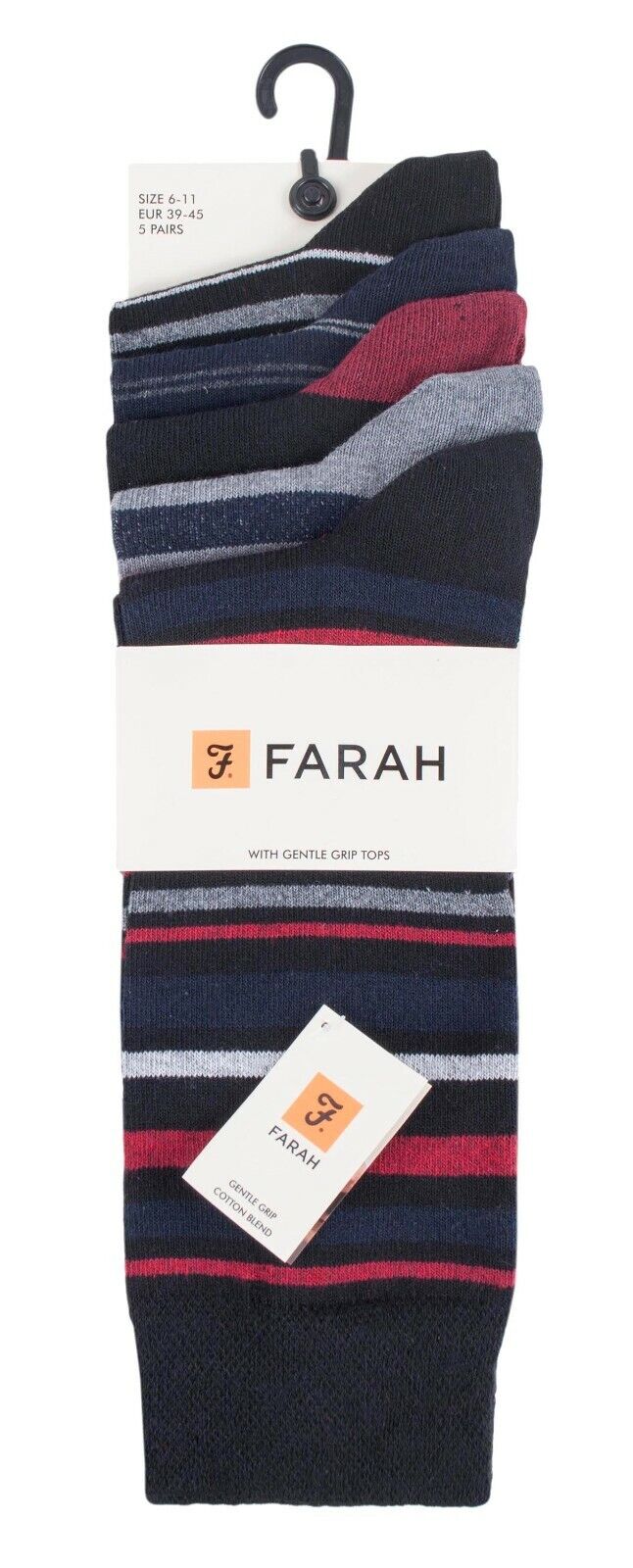 Farah - Confezione da 5 Calzini Abito Casual da Uomo Sottili Top Morbidi Cotone Colorato - Foto 42 di 56