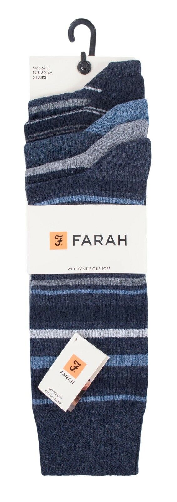 Farah - Confezione da 5 Calzini Abito Casual da Uomo Sottili Top Morbidi Cotone Colorato - Foto 44 di 56