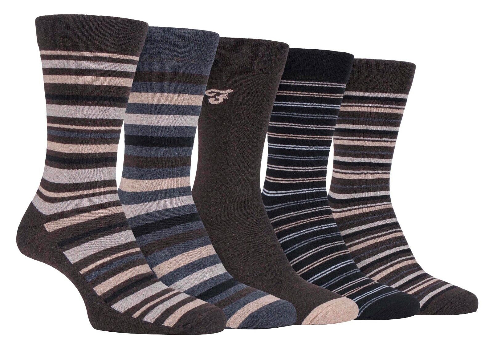 Farah - Confezione da 5 Calzini Abito Casual da Uomo Sottili Top Morbidi Cotone Colorato - Foto 45 di 56