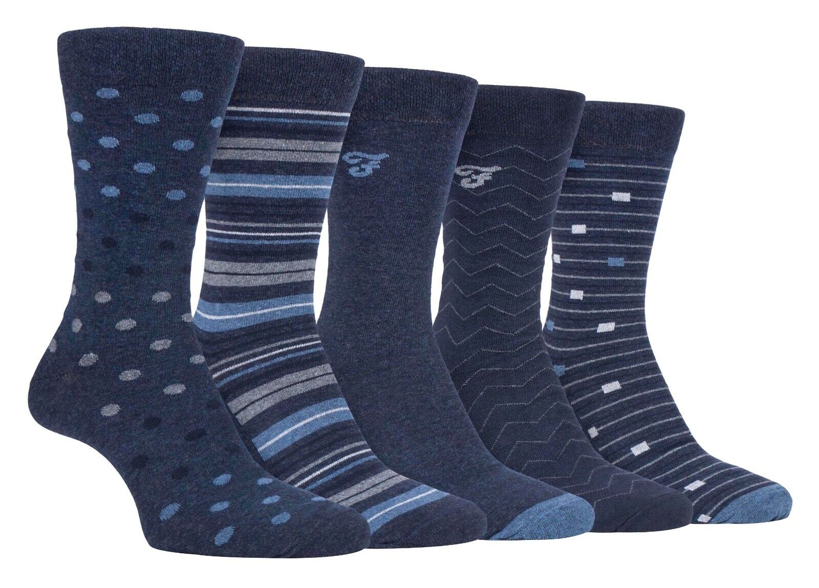 Farah - Confezione da 5 Calzini Abito Casual da Uomo Sottili Top Morbidi Cotone Colorato - Foto 53 di 56