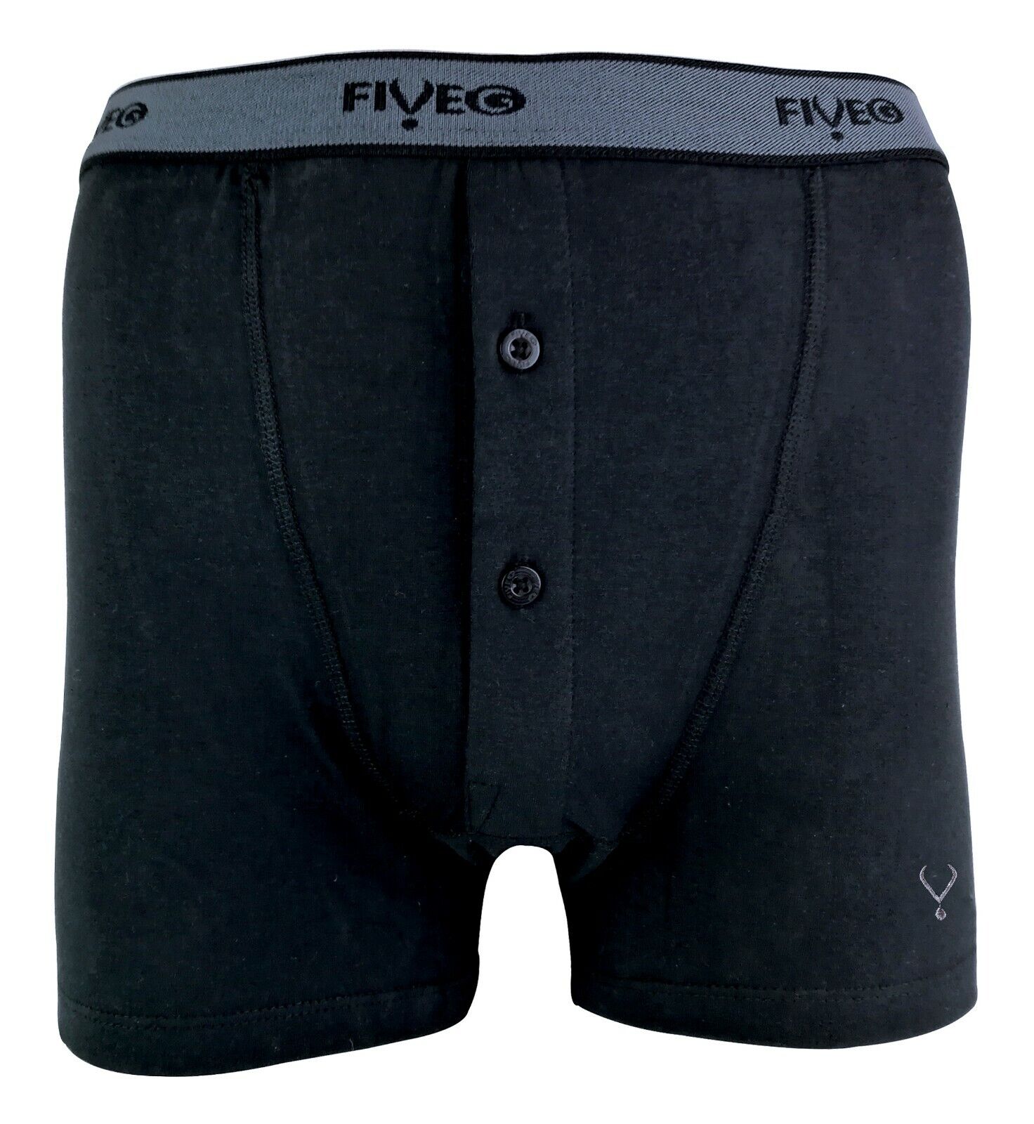 FiveG - 2 Pack Mens Black or White Fairtrade Cotton Boxer Shorts Underwear, S-XL - Picture 6 of 11