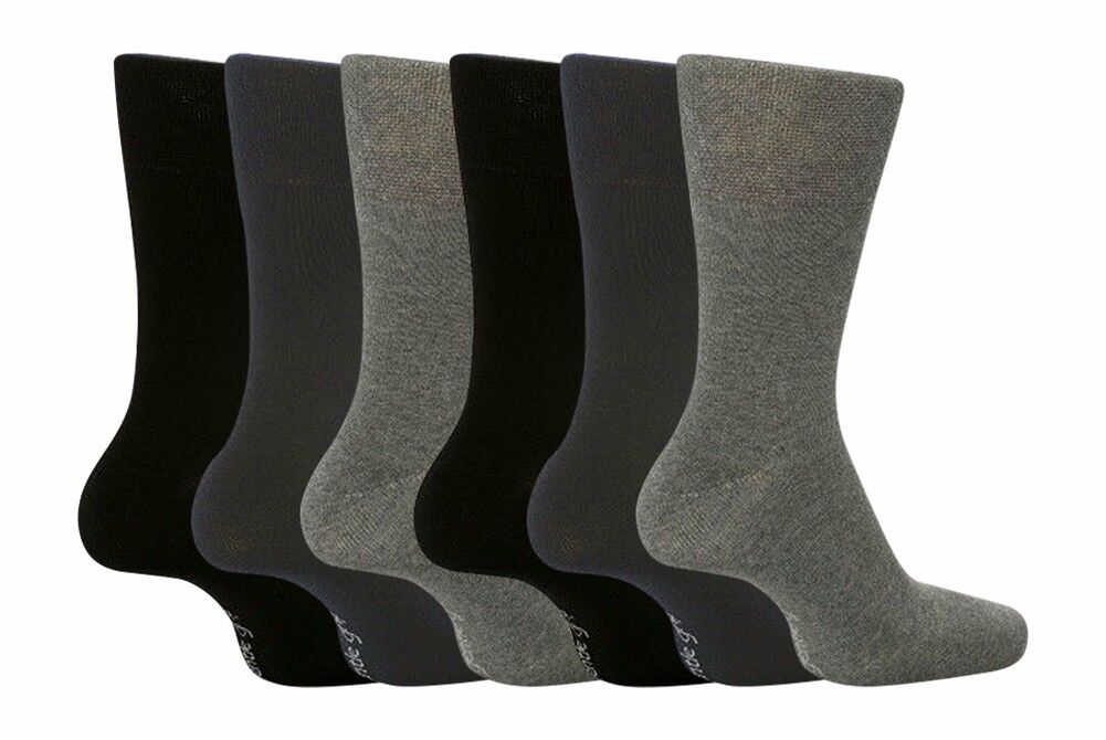 Gentle Grip - 6 Pack Non Binding Loose Top Thin BIGFOOT Socks, 12-14 (12 Design) - Picture 15 of 36