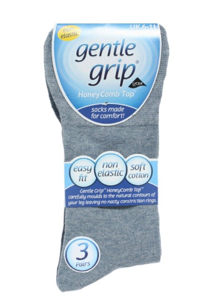 Gentle Grip - 6 Pack Non Binding Loose Top Thin BIGFOOT Socks, 12-14 (12 Design) - Picture 18 of 36