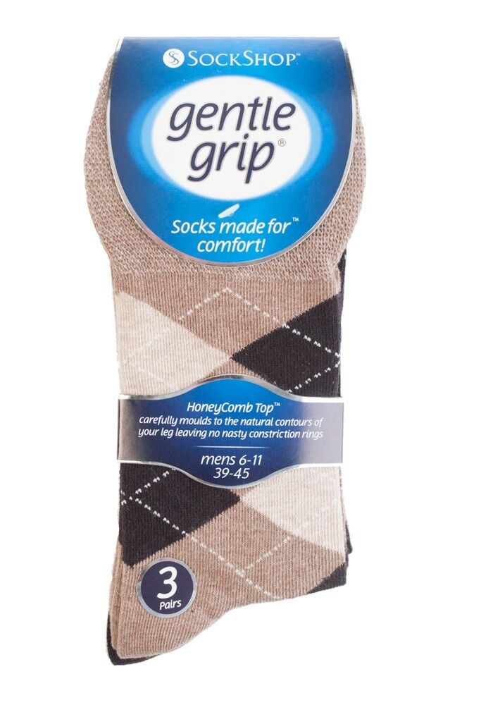 Gentle Grip - 6 Pack Non Binding Loose Top Thin BIGFOOT Socks, 12-14 (12 Design) - Picture 28 of 36