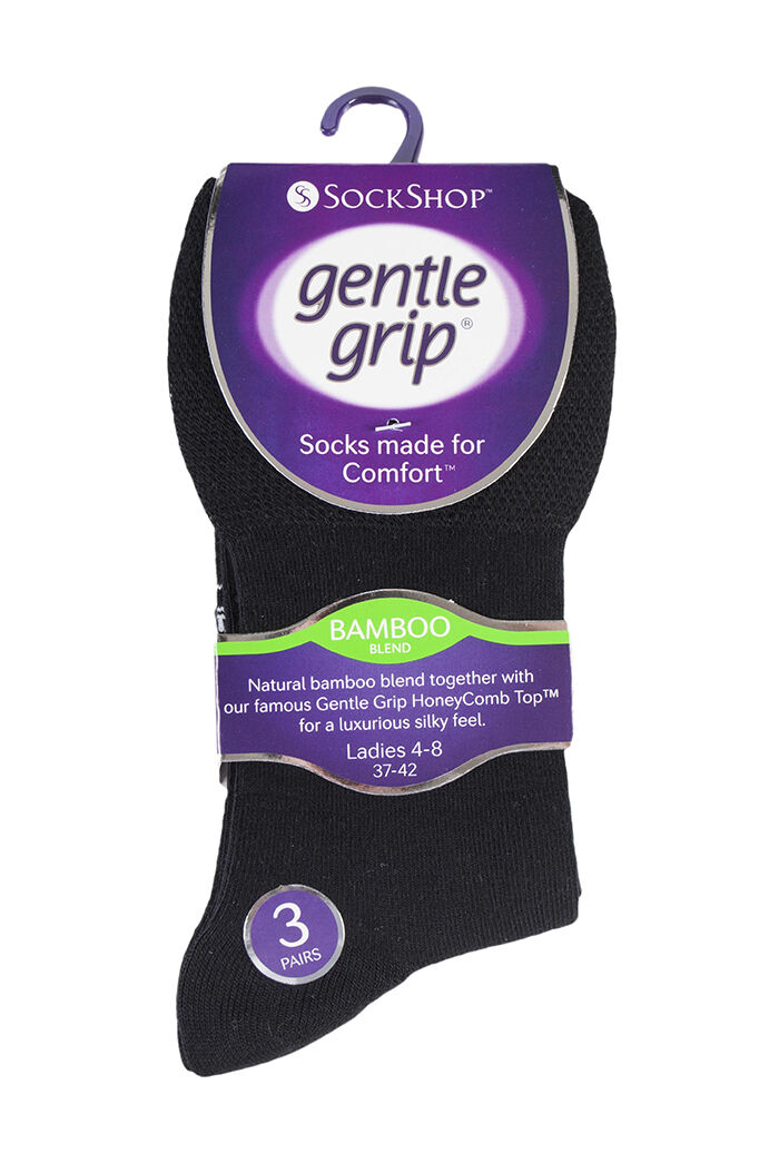 Gentle Grip - 6 Pairs Womens Non Binding Loose Top Bamboo Socks - Picture 7 of 17