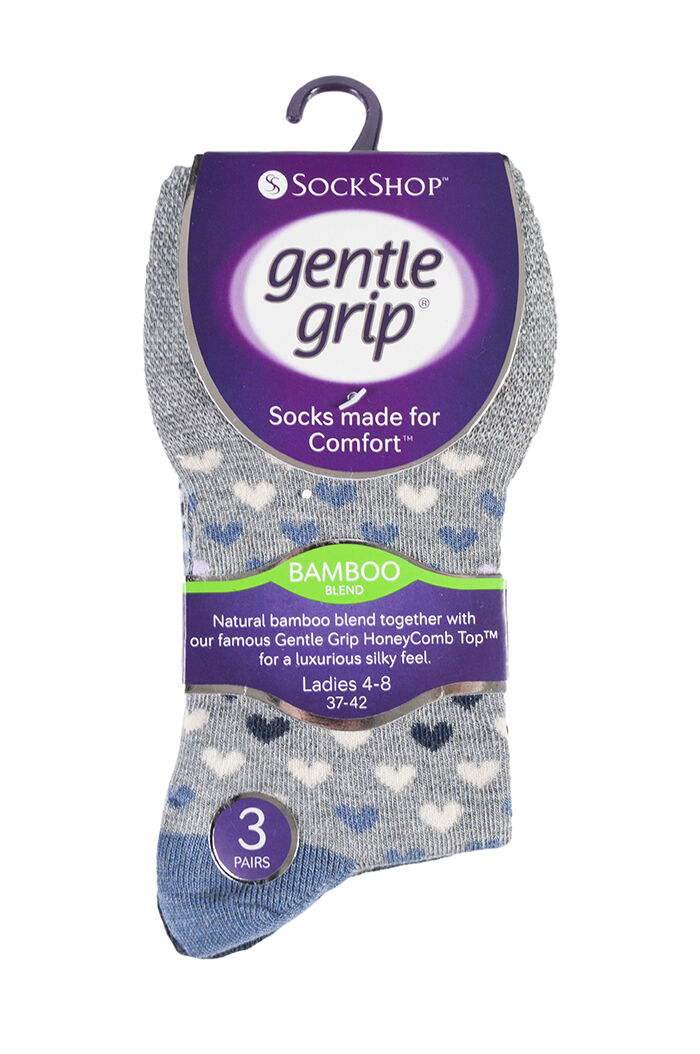 Gentle Grip - 6 Pairs Womens Non Binding Loose Top Bamboo Socks - Picture 15 of 17