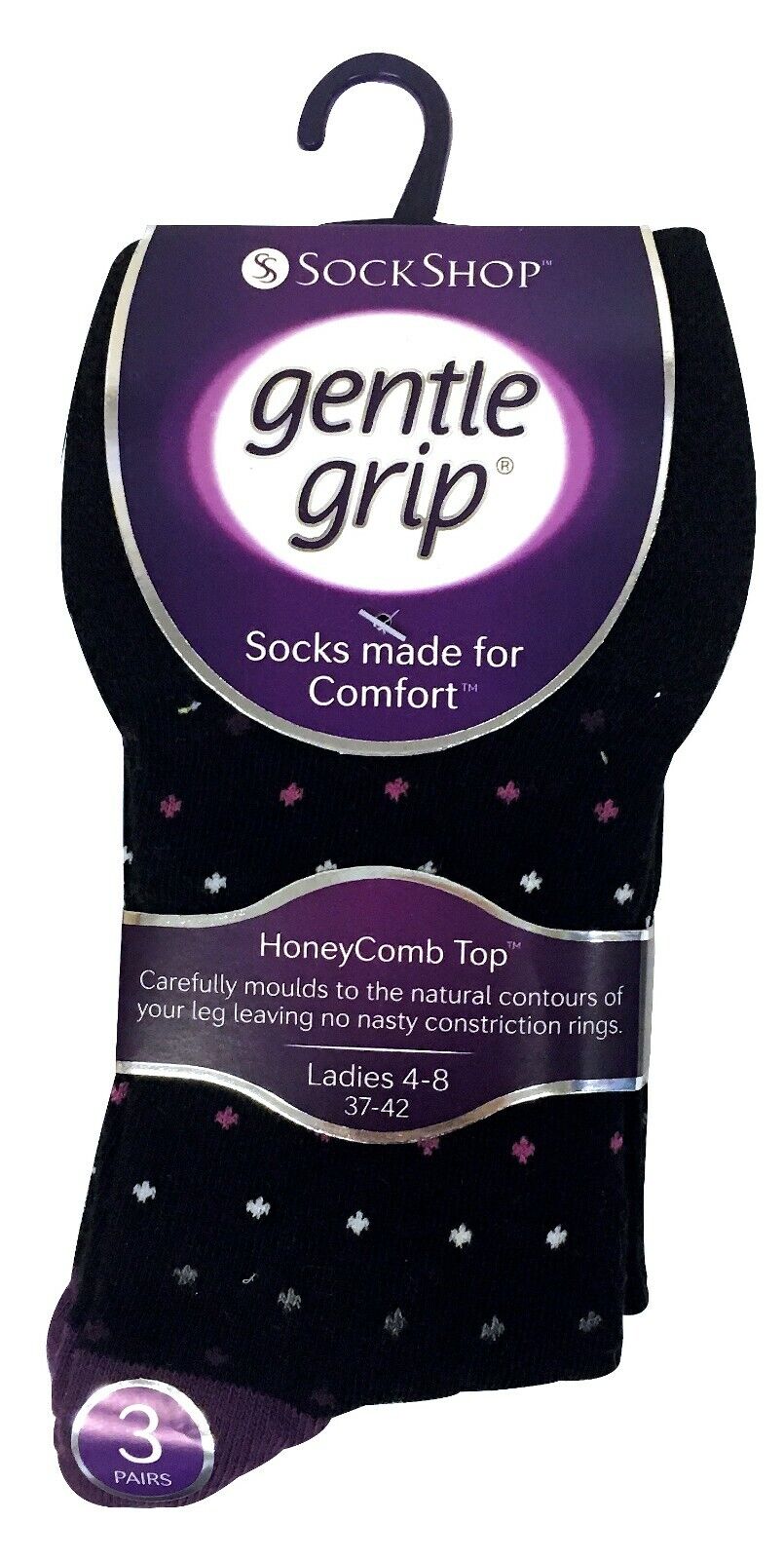 Gentle Grip - 6 Pairs Womens Non Binding Loose Top Cotton Socks Size 5-9 US - Picture 73 of 129