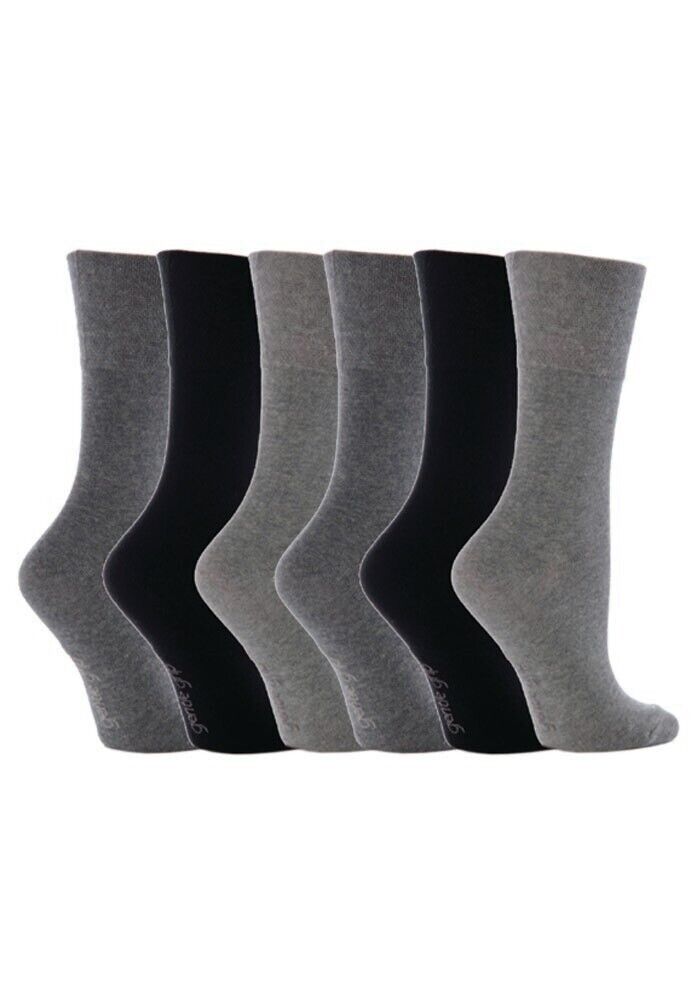 Gentle Grip - 6 Pairs Womens Non Binding Loose Top Cotton Socks Size 5-9 US - Picture 78 of 129