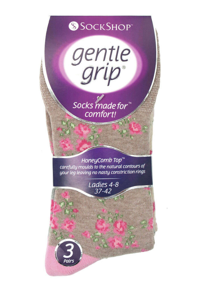 Gentle Grip - 6 Pairs Womens Non Binding Loose Top Cotton Socks Size 5-9 US - Picture 18 of 129