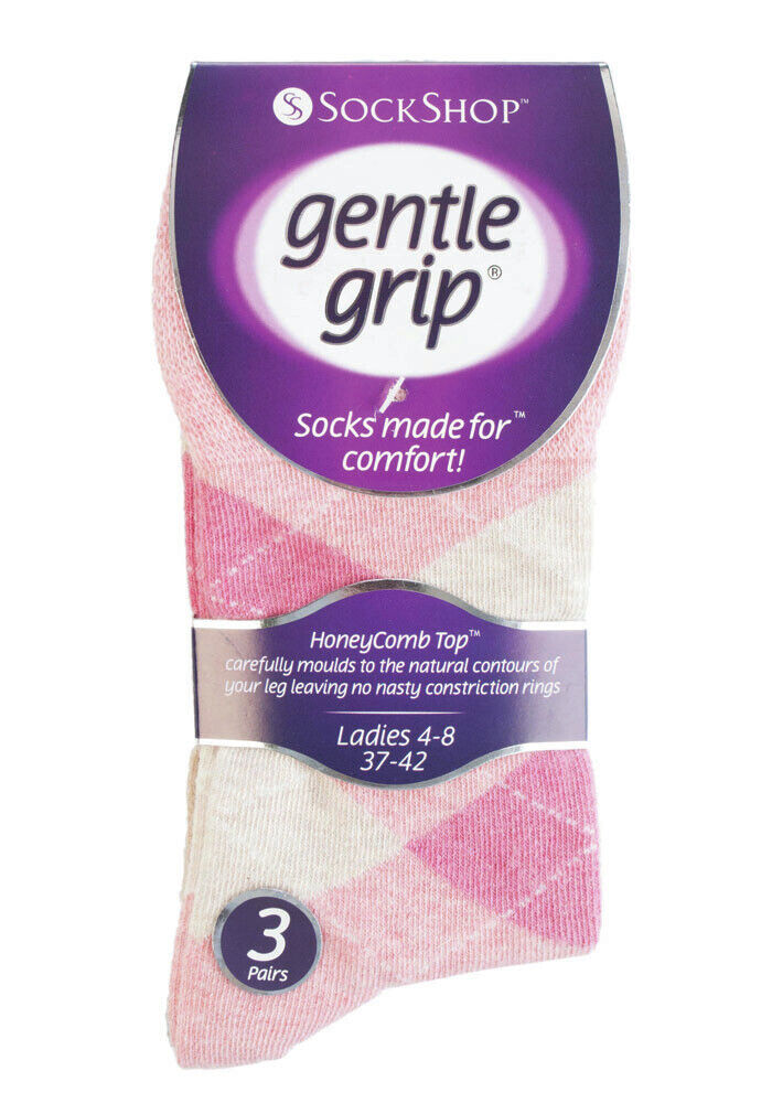 Gentle Grip - 6 Pairs Womens Non Binding Loose Top Cotton Socks Size 5-9 US - Picture 87 of 129