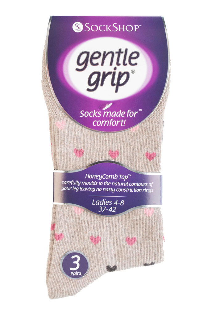Gentle Grip - 6 Pairs Womens Non Binding Loose Top Cotton Socks Size 5-9 US - Picture 24 of 129