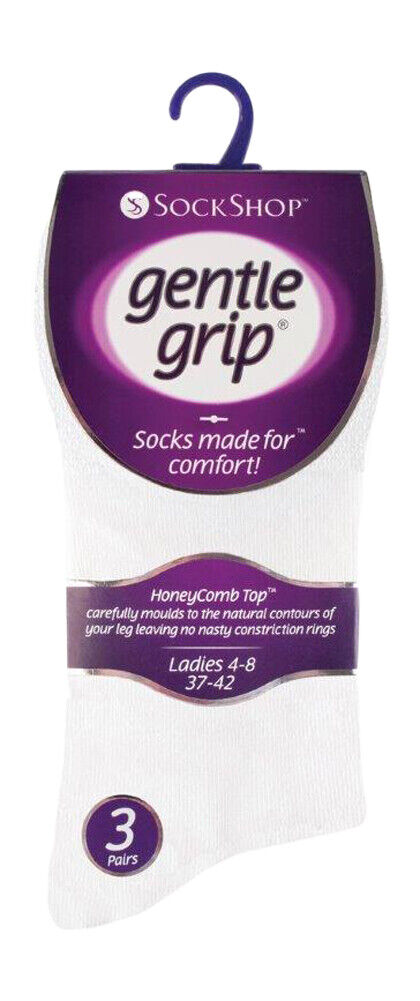 Gentle Grip - 6 Pairs Womens Non Binding Loose Top Cotton Socks Size 5-9 US - Picture 95 of 129