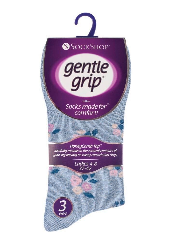 Gentle Grip - 6 Pairs Womens Non Binding Loose Top Cotton Socks Size 5-9 US - Picture 63 of 129