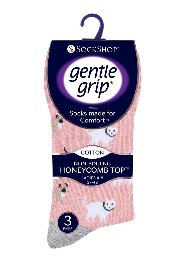 Gentle Grip - 6 Pairs Womens Non Binding Loose Top Cotton Socks Size 5-9 US - Picture 67 of 129