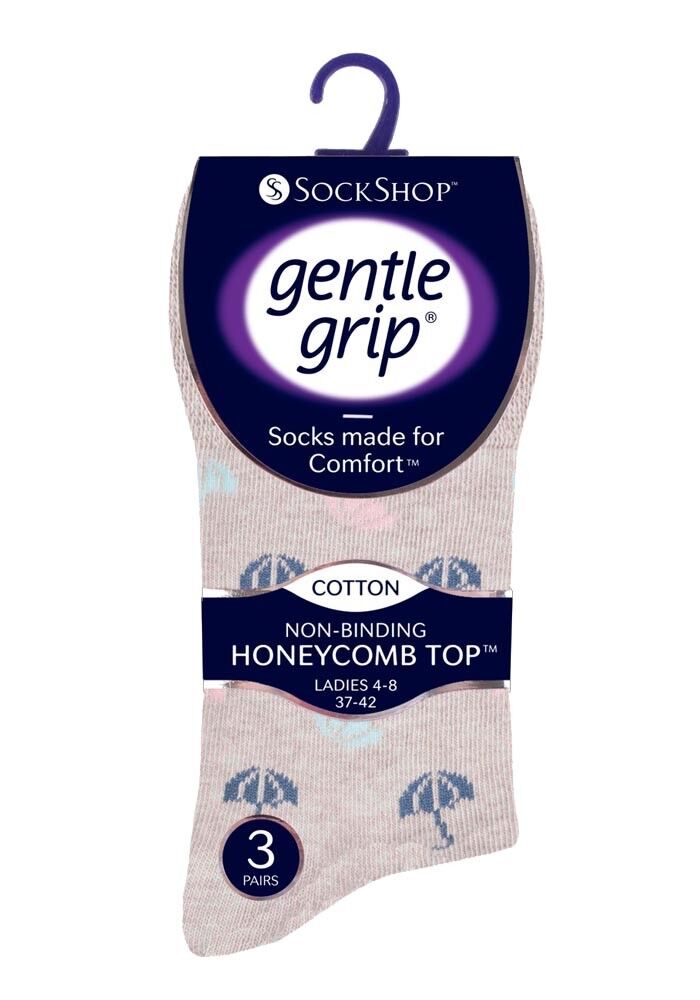 Gentle Grip - 6 Pairs Womens Non Binding Loose Top Cotton Socks Size 5-9 US - Picture 69 of 129