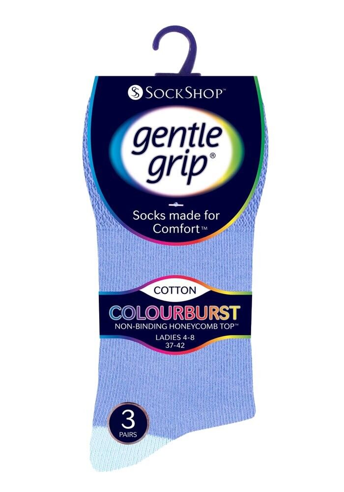 Gentle Grip - 6 Pairs Womens Non Binding Loose Top Cotton Socks Size 5-9 US - Picture 103 of 129