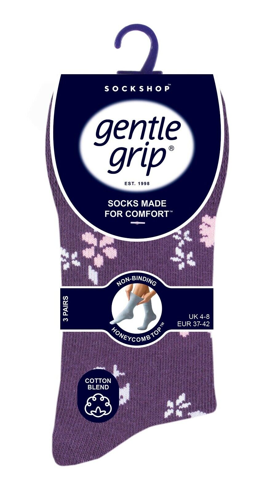 Gentle Grip - 6 Pairs Womens Non Binding Loose Top Cotton Socks Size 5-9 US - Picture 121 of 129