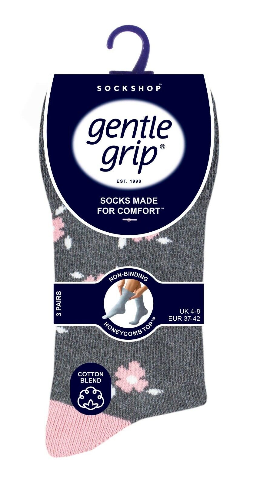Gentle Grip - 6 Pairs Womens Non Binding Loose Top Cotton Socks Size 5-9 US - Picture 127 of 129