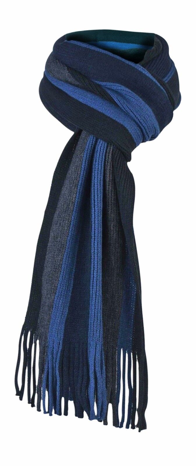 Giovanni Cassini - Mens Italian Inspired Warm Knitted Striped Winter Scarf - Picture 9 of 33