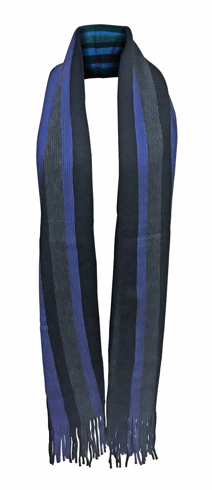 Giovanni Cassini - Mens Italian Inspired Warm Knitted Striped Winter Scarf - Picture 10 of 33