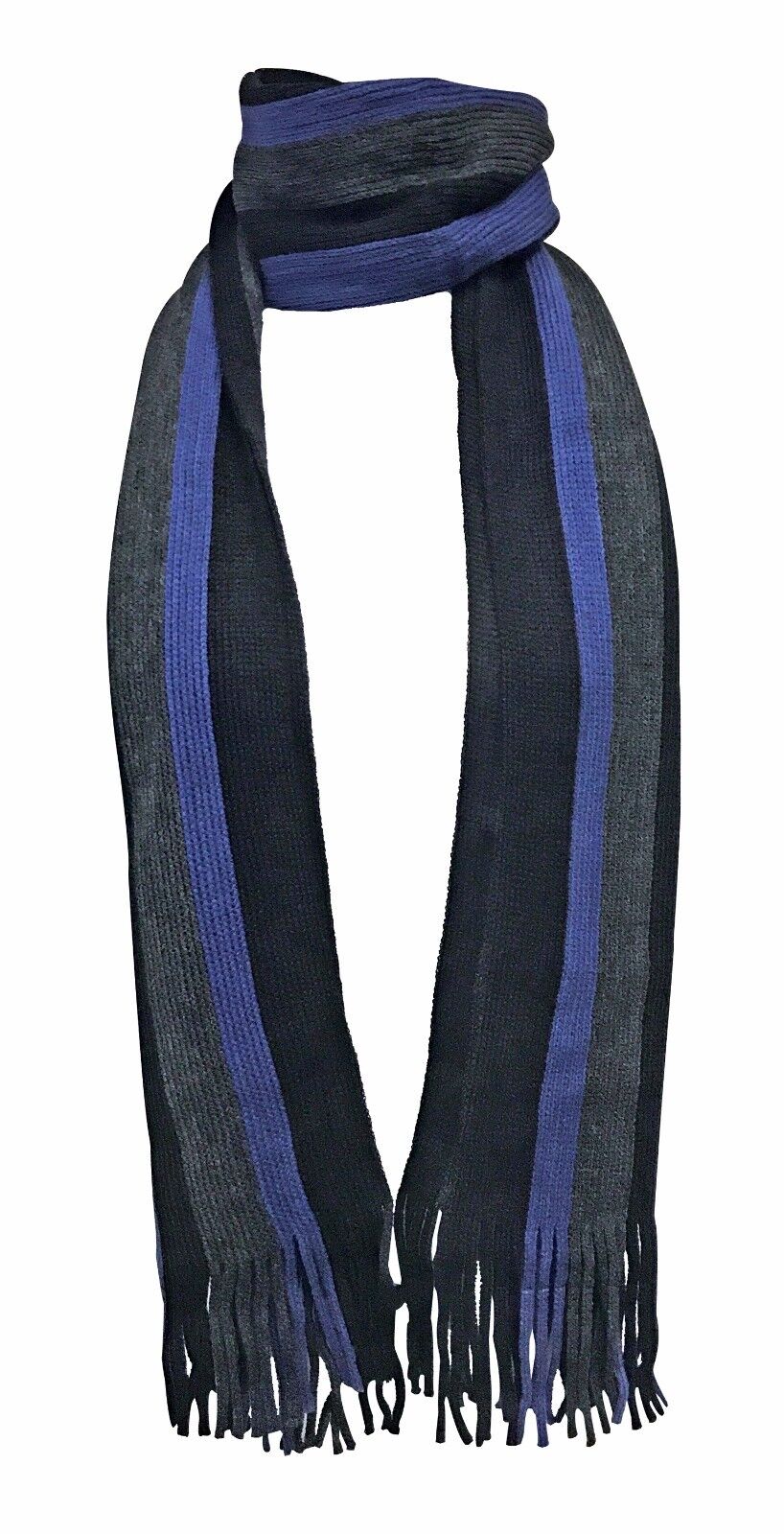 Giovanni Cassini - Mens Italian Inspired Warm Knitted Striped Winter Scarf - Picture 11 of 33