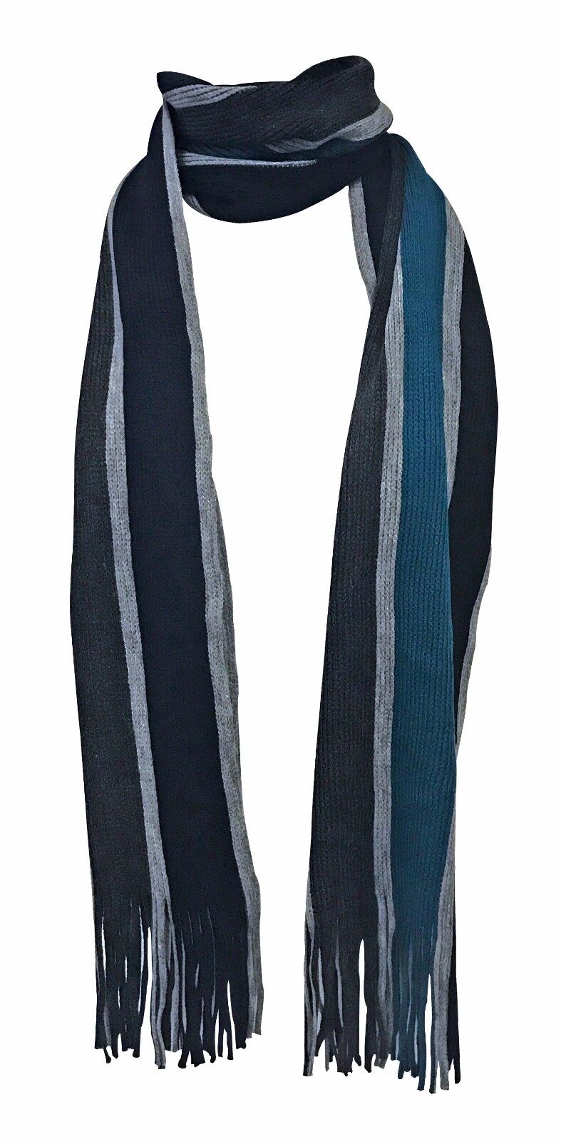 Giovanni Cassini - Mens Italian Inspired Warm Knitted Striped Winter Scarf - Picture 16 of 33