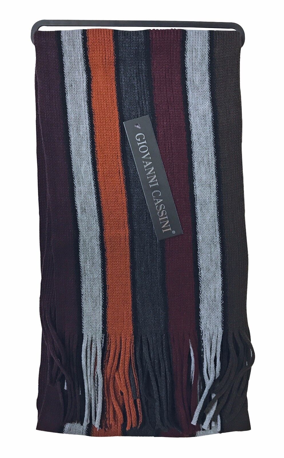 Giovanni Cassini - Mens Italian Inspired Warm Knitted Striped Winter Scarf - Picture 27 of 33