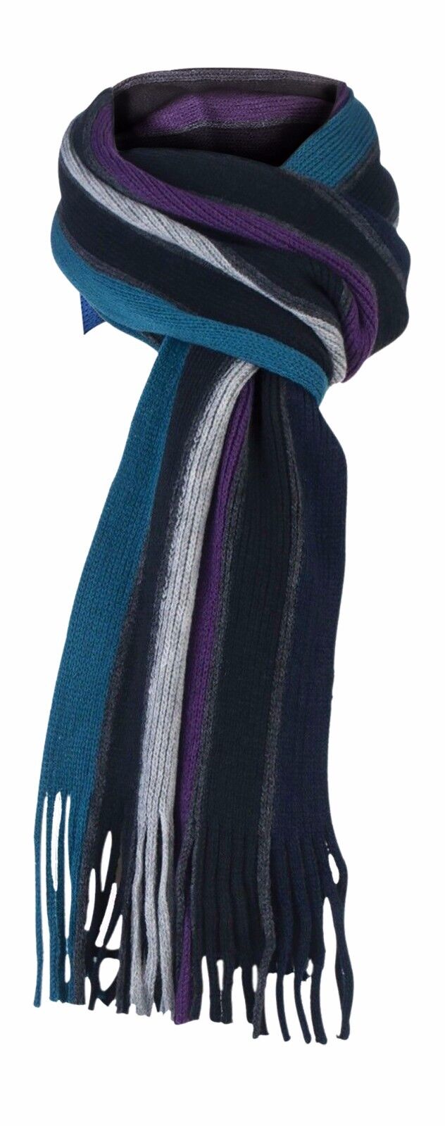 Giovanni Cassini - Mens Italian Inspired Warm Knitted Striped Winter Scarf - Picture 29 of 33