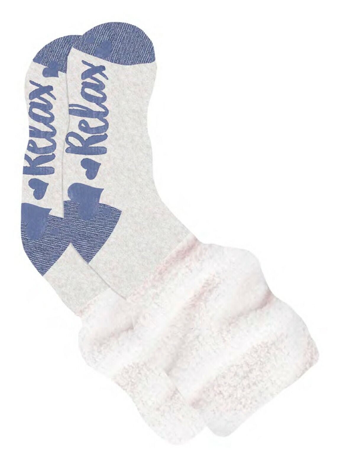 HEAT HOLDERS - Ladies Soft Fluffy Slouch Top Non Slip Slipper Thermal Bed Socks - Picture 7 of 13
