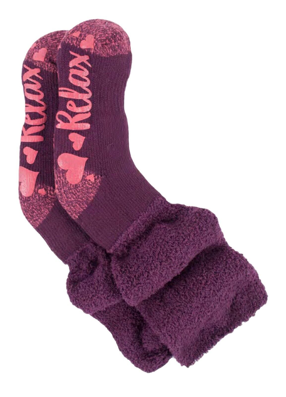 HEAT HOLDERS - Ladies Soft Fluffy Slouch Top Non Slip Slipper Thermal Bed Socks - Picture 9 of 13