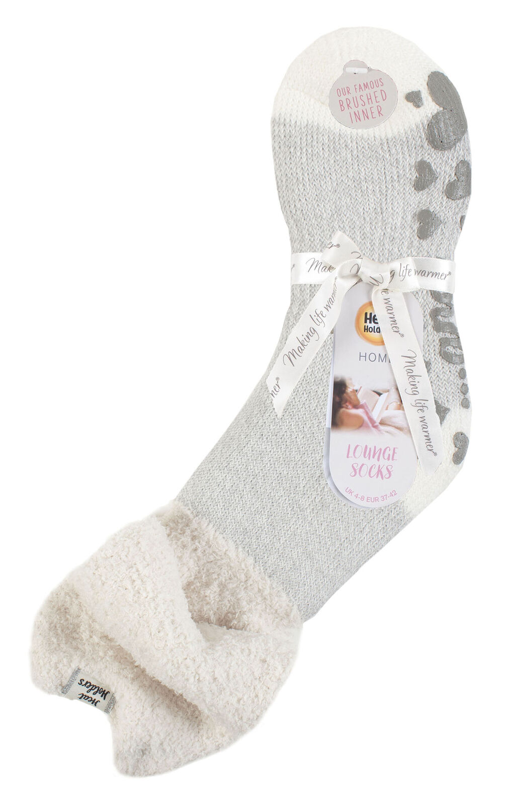 HEAT HOLDERS - Ladies Soft Fluffy Slouch Top Non Slip Slipper Thermal Bed Socks - Picture 11 of 13