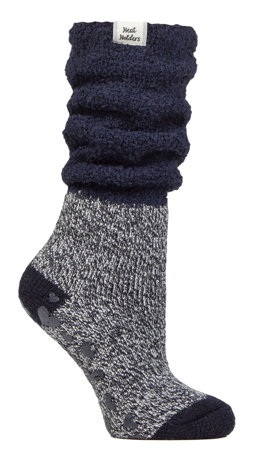 HEAT HOLDERS - Ladies Soft Fluffy Slouch Top Non Slip Slipper Thermal Bed Socks - Picture 12 of 13