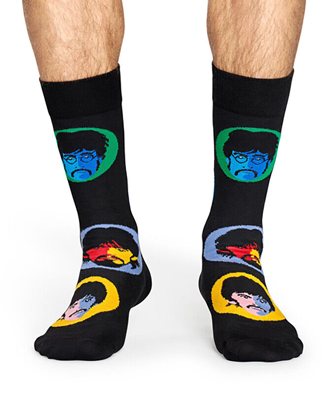 Happy Socks - Mens & Ladies Official Rock Band The Beatles Novelty Cotton Socks - Picture 13 of 21