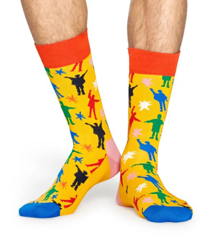 Happy Socks - Mens & Ladies Official Rock Band The Beatles Novelty Cotton Socks - Picture 17 of 21