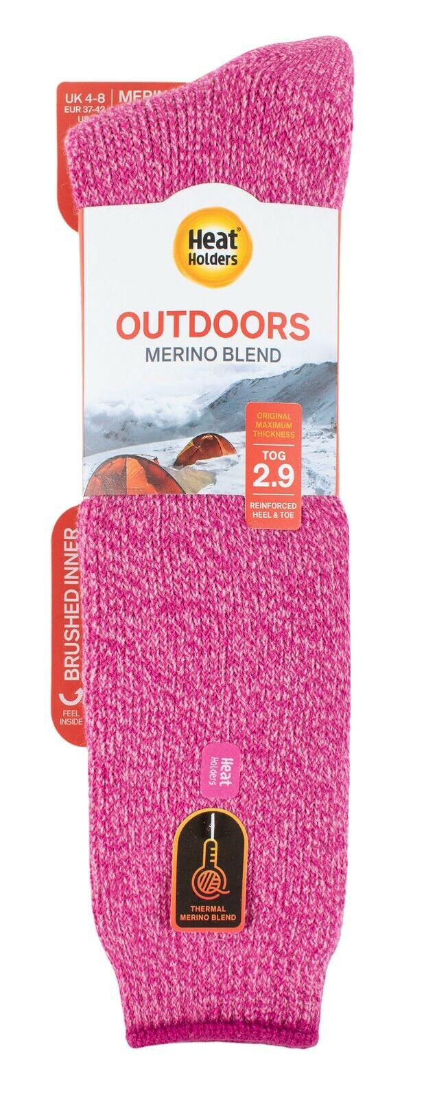 Heat Holders - Ladies Long Outdoor Merino Wool Thermal Socks for Winter - Picture 5 of 9