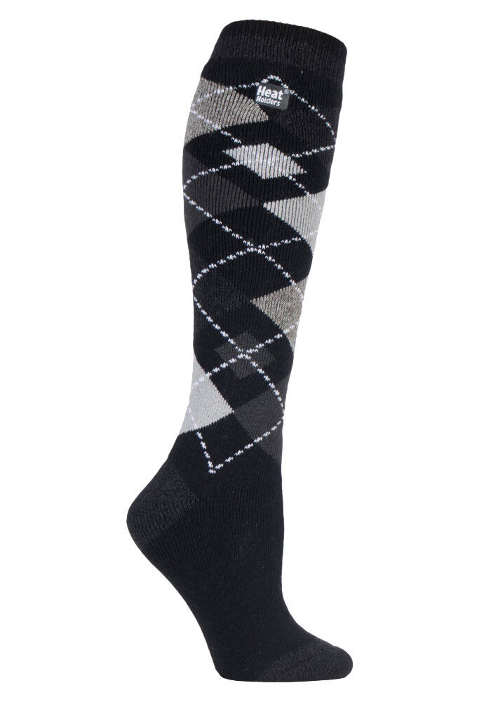 Wärmehalter - dünne extra lange knielange 1,6 TOG gemusterte Thermosocken für Damen - Bild 4 von 25