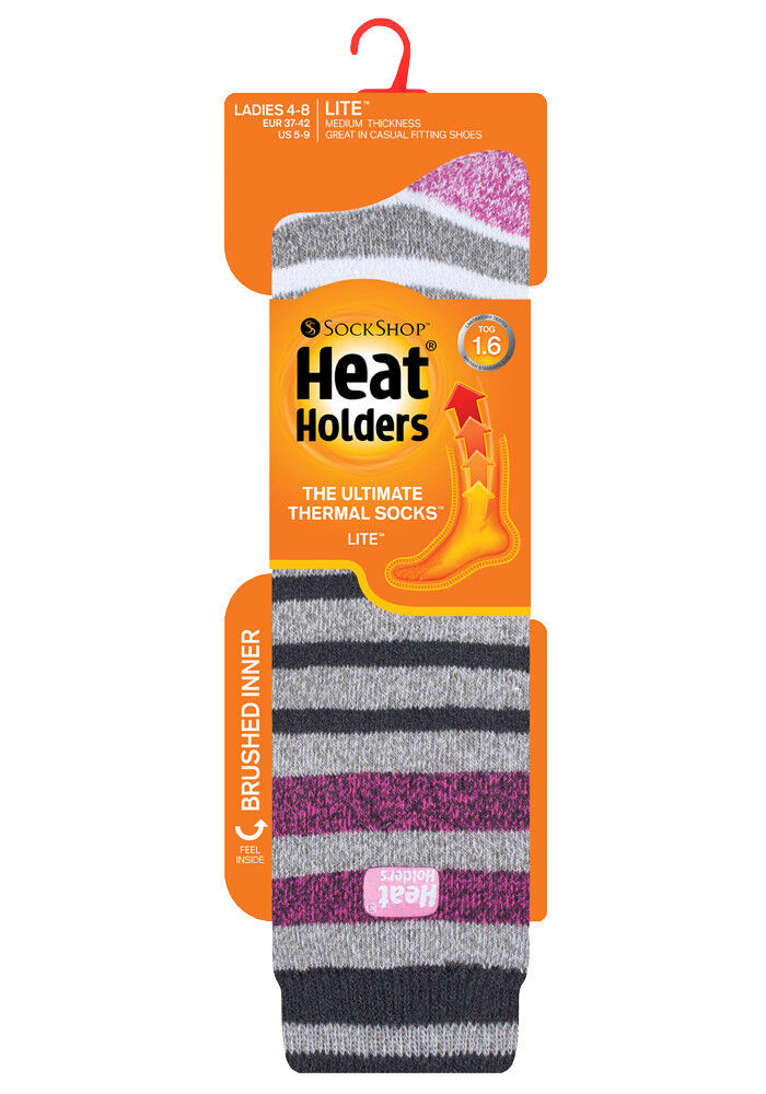 Wärmehalter - dünne extra lange knielange 1,6 TOG gemusterte Thermosocken für Damen - Bild 7 von 25