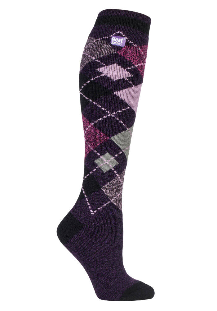Wärmehalter - dünne extra lange knielange 1,6 TOG gemusterte Thermosocken für Damen - Bild 14 von 25