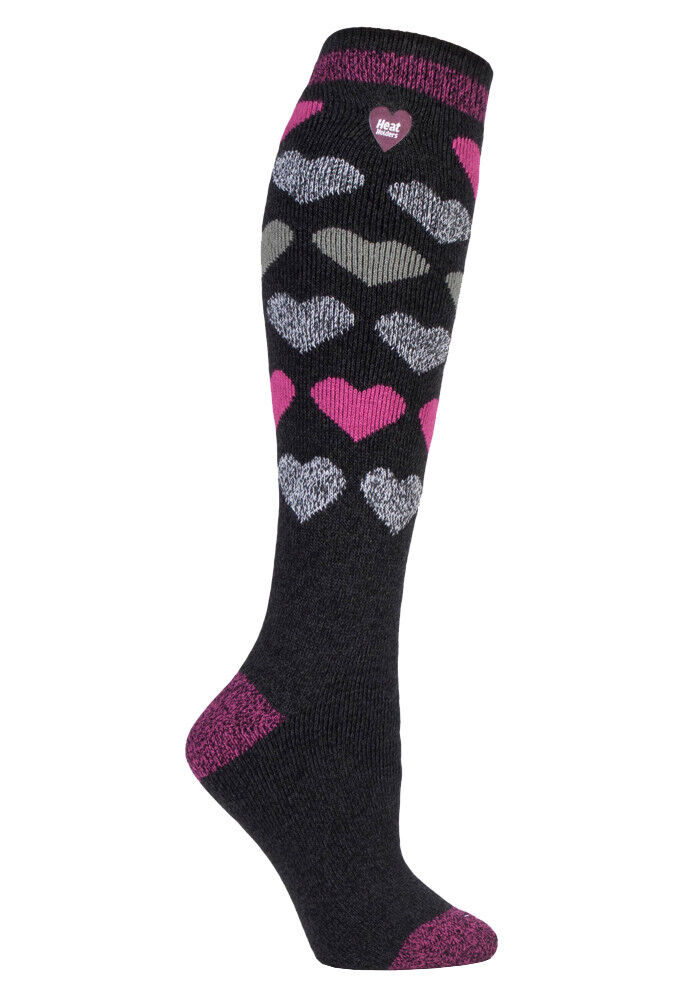 Wärmehalter - dünne extra lange knielange 1,6 TOG gemusterte Thermosocken für Damen - Bild 16 von 25