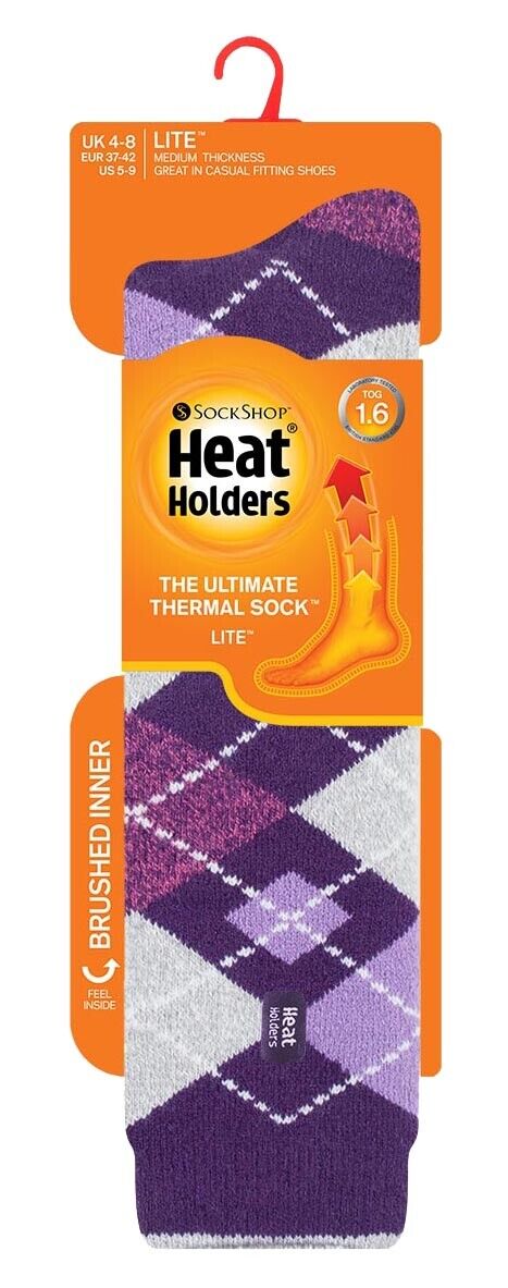 Wärmehalter - dünne extra lange knielange 1,6 TOG gemusterte Thermosocken für Damen - Bild 23 von 25