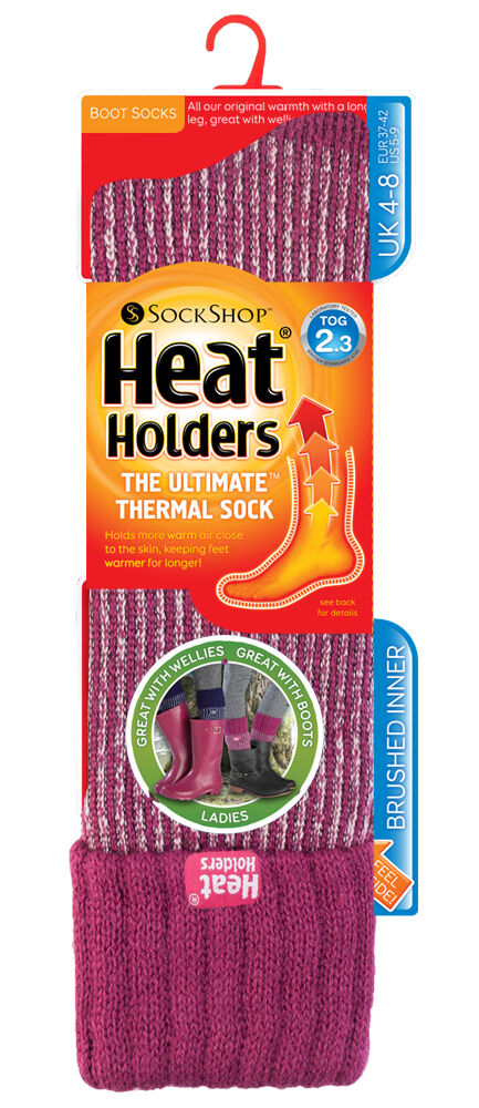 Heat Holders - Calzini stivali lunghi termici invernali extra spessi a costine donna - Foto 4 di 24