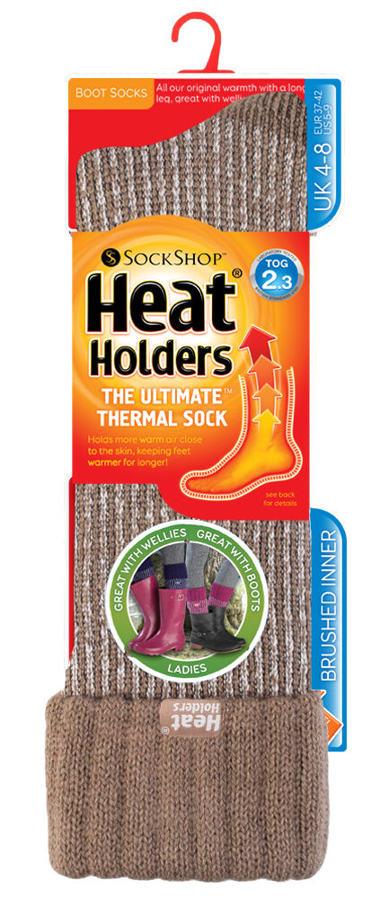 Heat Holders - Calzini stivali lunghi termici invernali extra spessi a costine donna - Foto 8 di 24