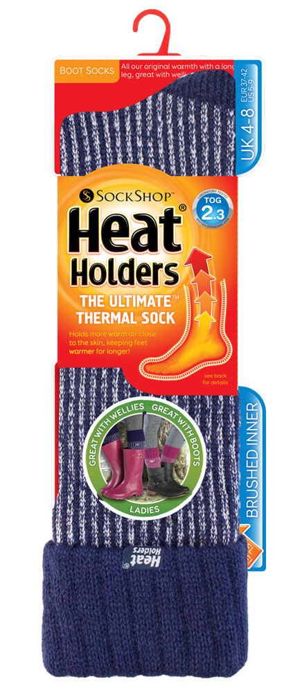 Heat Holders - Calzini stivali lunghi termici invernali extra spessi a costine donna - Foto 16 di 24