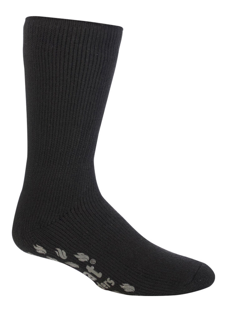 Heat Holders - Mens BIGFOOT Thermal Non Slip Slipper Socks with Gripper Sole - Picture 5 of 9